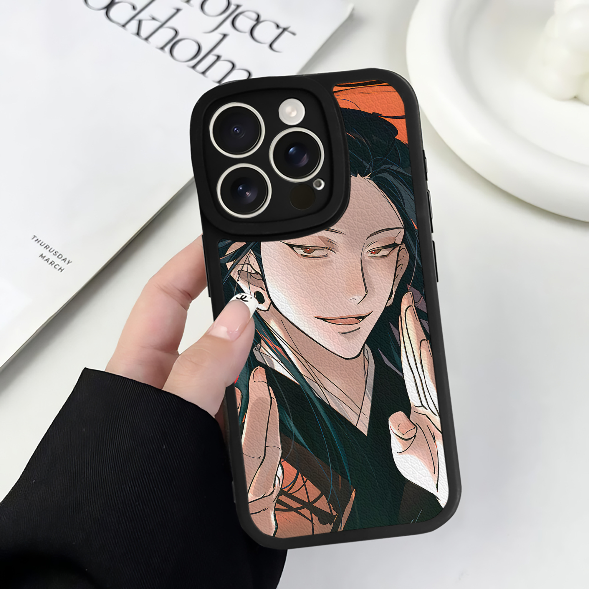 （画像用） 呪術廻戦 Jujutsu Kaisen 【iPhone 16シリーズ対応】シリコンスマホケース（レザー調） 材質：シリコン